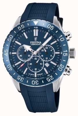 Festina Men's Ceramic | Blue Silicone Strap | Blue Dial F20515/1