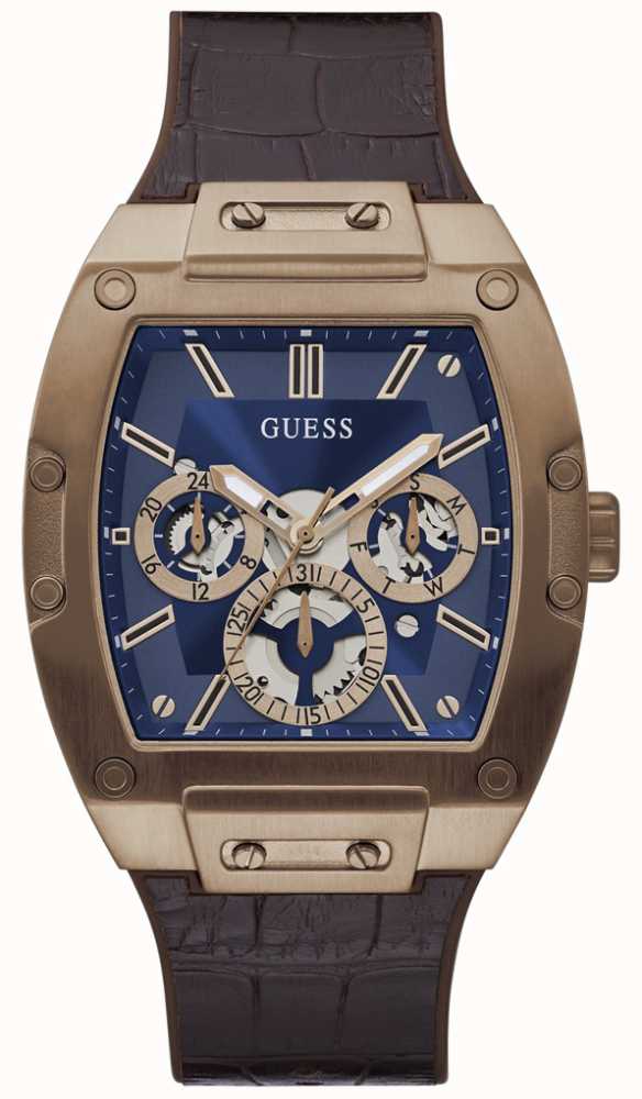 guess watch men's leather strap