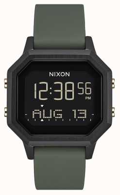 Nixon Siren SS | Black / Fatigue | Digital | Black Silicone | A1211-178-00