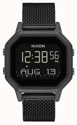 Nixon Siren Milanese | All Black | Digital | Black IP Steel Mesh | A1272-001-00