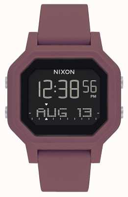 Nixon Siren  | Burgundy | Digital | Burgundy Silicone Strap A1311-234-00