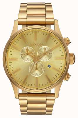 Nixon Sentry Chrono | All Gold | Gold IP Steel Bracelet | Gold Dial A386-502-00