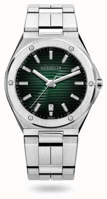 Michel Herbelin Cap Camarat Quartz | Stainless Steel Bracelet | Green Dial 12245/B16