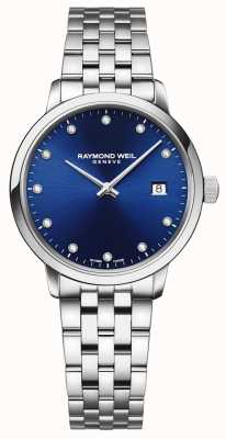 Raymond Weil Toccata | 11 Diamond Blue Dial | Stainless Steel Bracelet 5985-ST-50081
