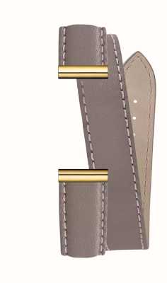 Herbelin Antarès Interchangeable Watch Strap - Double Wrap Taupe Leather / Gold PVD - Strap Only BRAC.17048.92/P