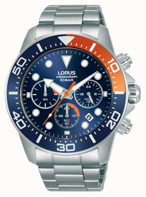 Lorus Men's | Chronograph | Blue Dial | Stainless Steel Bracelet RT345JX9