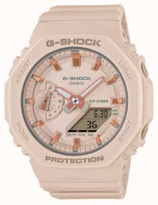 Casio Mid Sized G-Shock | Pale Pink Resin Strap | Pink Dial GMA-S2100-4AER