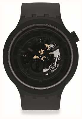 Swatch BIG BOLD NEXT C-BLACK | Black Silicone Strap SB03B100