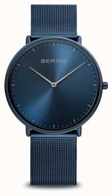 Bering Classic Blue Steel Mesh Bracelet 15739-397