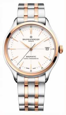 Baume & Mercier Clifton Baumatic Chronometer (40mm) Blanc Cassé Dial / Two-Tone Stainless Steel Bracelet M0A10458