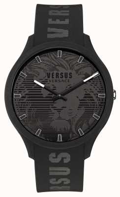 Versus Versace Men's Domus Black Silicone Strap Watch VSP1O0521