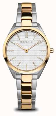 Bering Ultra Slim | Women's | Polished/Brushed Silver/Gold | White Dial 17231-704