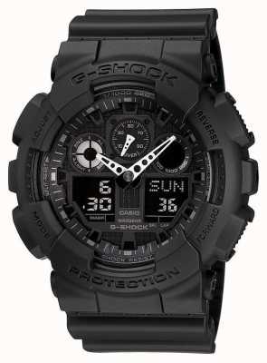 Casio G-Shock Chronograph Alarm Black GA-100-1A1ER
