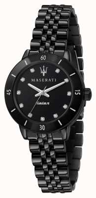 Maserati Woman's Successo Solar Black Plated Watch R8853145501