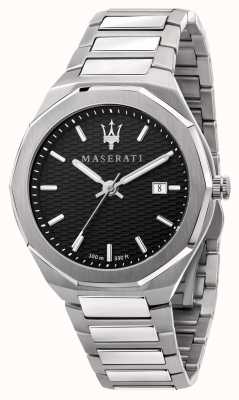 Maserati Men's Stile 3H Data Black Dial Watch R8853142003