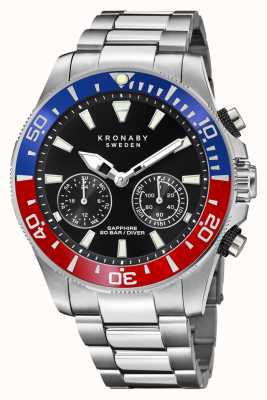 Kronaby Diver Collection | Bluetooth | Black Dial | Stainless Steel S3778/4