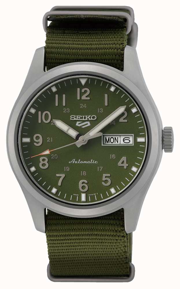 Seiko 5 Sports Field Green Nylon Strap SRPG33K1 - First Class Watches™ AUS