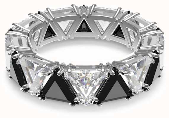 Swarovski Millenia Black and White Triangle Crystal Ring 5620672