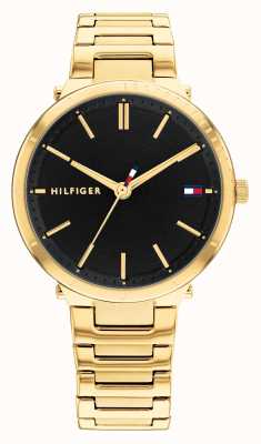 Tommy Hilfiger Zoey Gold Plated Steel Black Dial 1782407