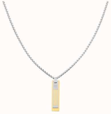 Tommy Hilfiger Double Dog Tag Gold IP Necklace 2790351
