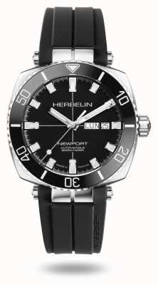 Michel Herbelin Newport Diver Black Rubber Strap Watch 1774/AN14CA