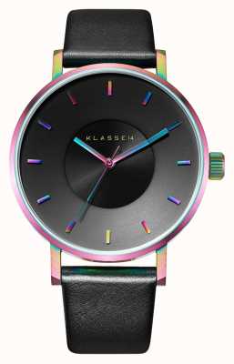 Klasse14 Volare Rainbow 42mm Black Leather Strap VO15TI001M