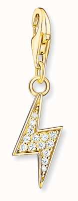 Thomas Sabo Sterling Silver 18K Yellow Gold Plated Flash Charm Pendant 1882-414-14
