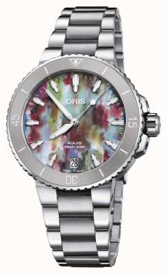 ORIS Aquis Date Upcycle Automatic (36.5mm) Multicoloured Recycled PET Dial / Stainless Steel Bracelet 01 733 7770 4150-SET