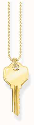 Thomas Sabo Gold Plated Key Necklace 40-45cm KE2129-413-39-L45V