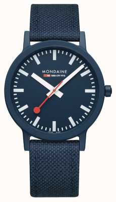 Mondaine Essence 41mm | Deep Ocean Blue Strap | Blue Dial MS1.41140.LD