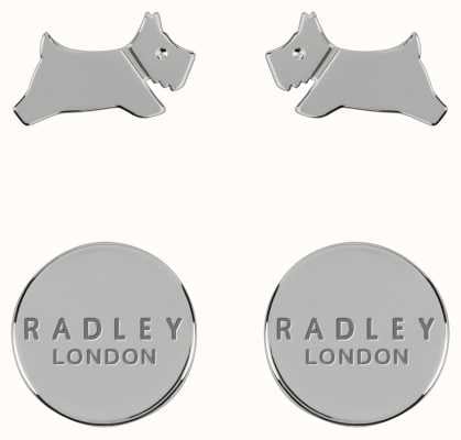 Radley Jewellery Fashion | Sterling Silver Circle & Dog Stud Earring Set RYJ1209S