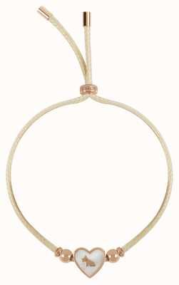 Radley Jewellery Fashion | Nude Nylon Bracelet | Mother Of Pearl Heart Charm RYJ3122