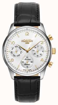 Roamer Modern Classic Silver Dial Leather Strap 509902 47 24 02