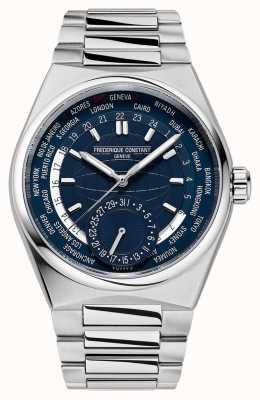 Frederique Constant Highlife World Time Blue Dial Watch FC-718N4NH6B