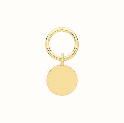 James Moore TH 9ct Yellow Gold Circle Disc Earring Charm EPN002