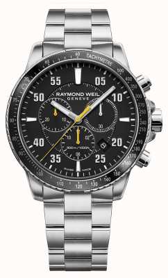 Raymond Weil Men's Tango 300 Black Dial Stainless Steel Watch 8570-ST2-05207