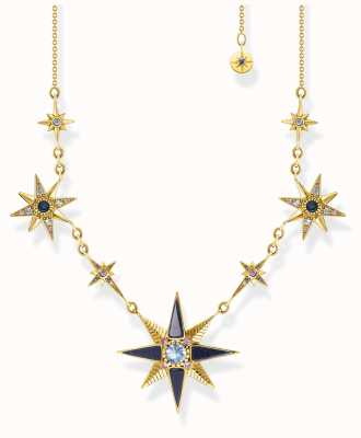 Thomas Sabo Royalty Stars Gold Plated Necklace 40-45 Cm KE2118-963-7-L45V