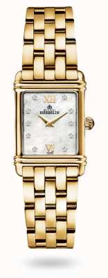 Herbelin Art Deco Women's Diamond Set Mother of Pearl Watch 17478BP59