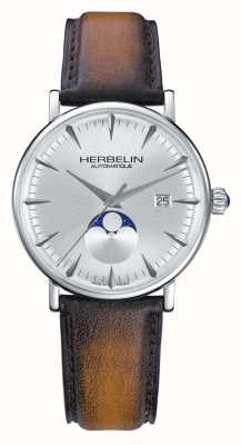 Herbelin Inspiration Silver Dial Brown Leather Strap Limited EditionWatch 1547/TN12GP