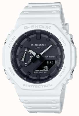 Casio G-Shock Octagon Series White Carbon Core Guard Watch GA-2100-7AER