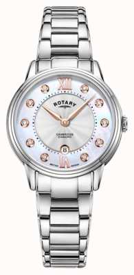 Rotary Women's Cambridge Diamond Set Mother-of-Pearl Watch LB05425/07/D