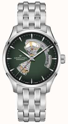 Hamilton Jazzmaster Open Heart Automatic (40mm) Green Dial / Stainless Steel Bracelet H32675160