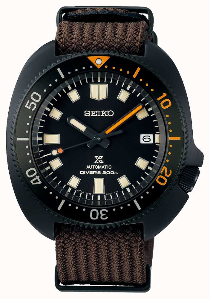 Seiko Prospex Black Series Captain Willard 1970 Re-Creation Brown Fabric  Strap SPB257J1 - First Class Watches™ AUS