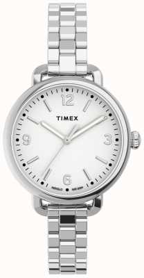 Timex Women's Standard Demi 30mm Silver-tone Case White Dial Silver-tone Bracelet TW2U60300