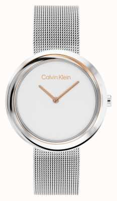 Calvin Klein Women's Silver Dial | Stainless Steel Mesh Bracelet 25200011