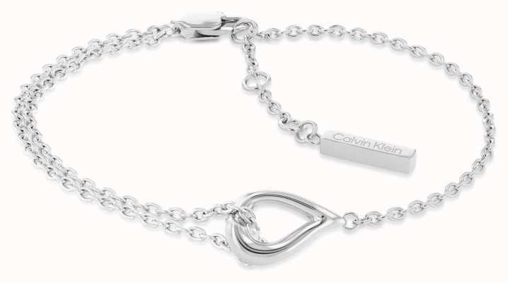 Calvin Klein Ladies Bracelet with Asymmetrical Double Chain 35000076