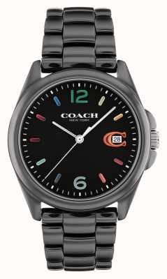 Coach Women's Greyson | Black Dial | Black Ceramic Bracelet 14503927
