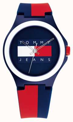 Tommy Jeans Berlin Blue, Red and White Silicone Strap Watch 1720025