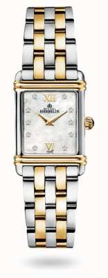 Michel Herbelin Art Deco Diamonds Set Women's Two Tone Watch 17478/T59B2T