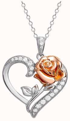Disney Crystal Set Heart and Rose Pendant C902770TZWL-P.PH
